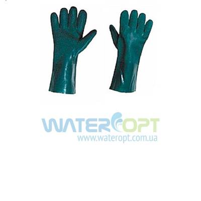 Защитные перчатки КЩC зелёные 27см