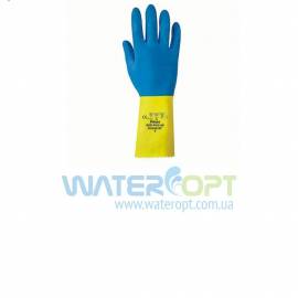 Защитные перчатки химстойкие КЩС с неоперенном