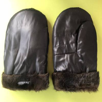 Рукавицы с искусственным мехом (норка) 